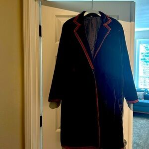 Never worn, brand new no tags. Brown velvet lined jacket. Just too boxy for me.